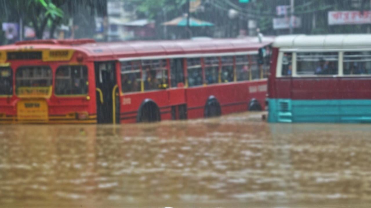 मुंबई में भारी बारिश से जनजीवन अस्त-व्यस्त, ट्रैफिक, फ्लाइट्स और लोकल ट्रेन सेवाएं प्रभावित