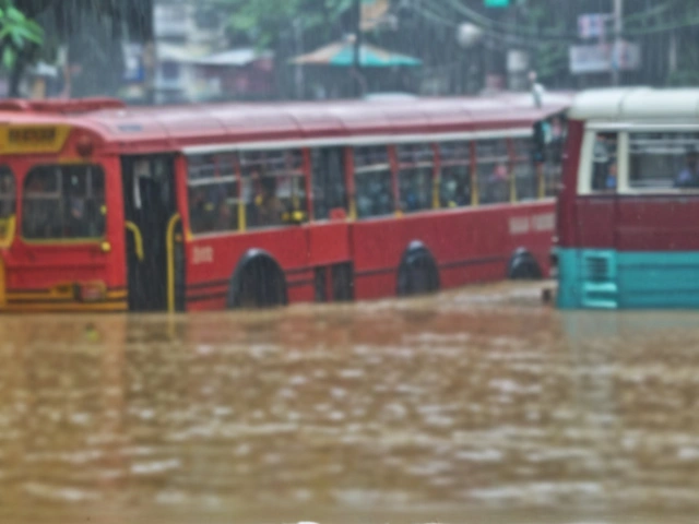 मुंबई में भारी बारिश से जनजीवन अस्त-व्यस्त, ट्रैफिक, फ्लाइट्स और लोकल ट्रेन सेवाएं प्रभावित