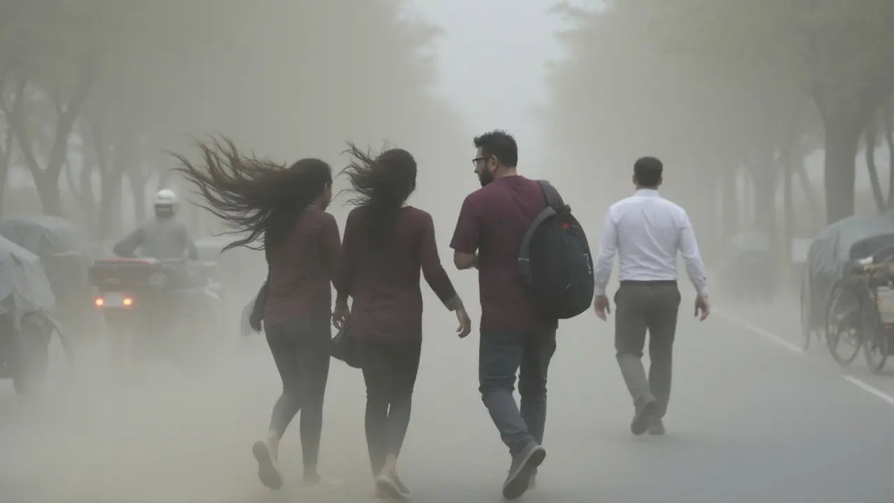 कल्याण में धूल के तूफान ने बदली मुख्यमंत्री शिंदे की उड़ान
